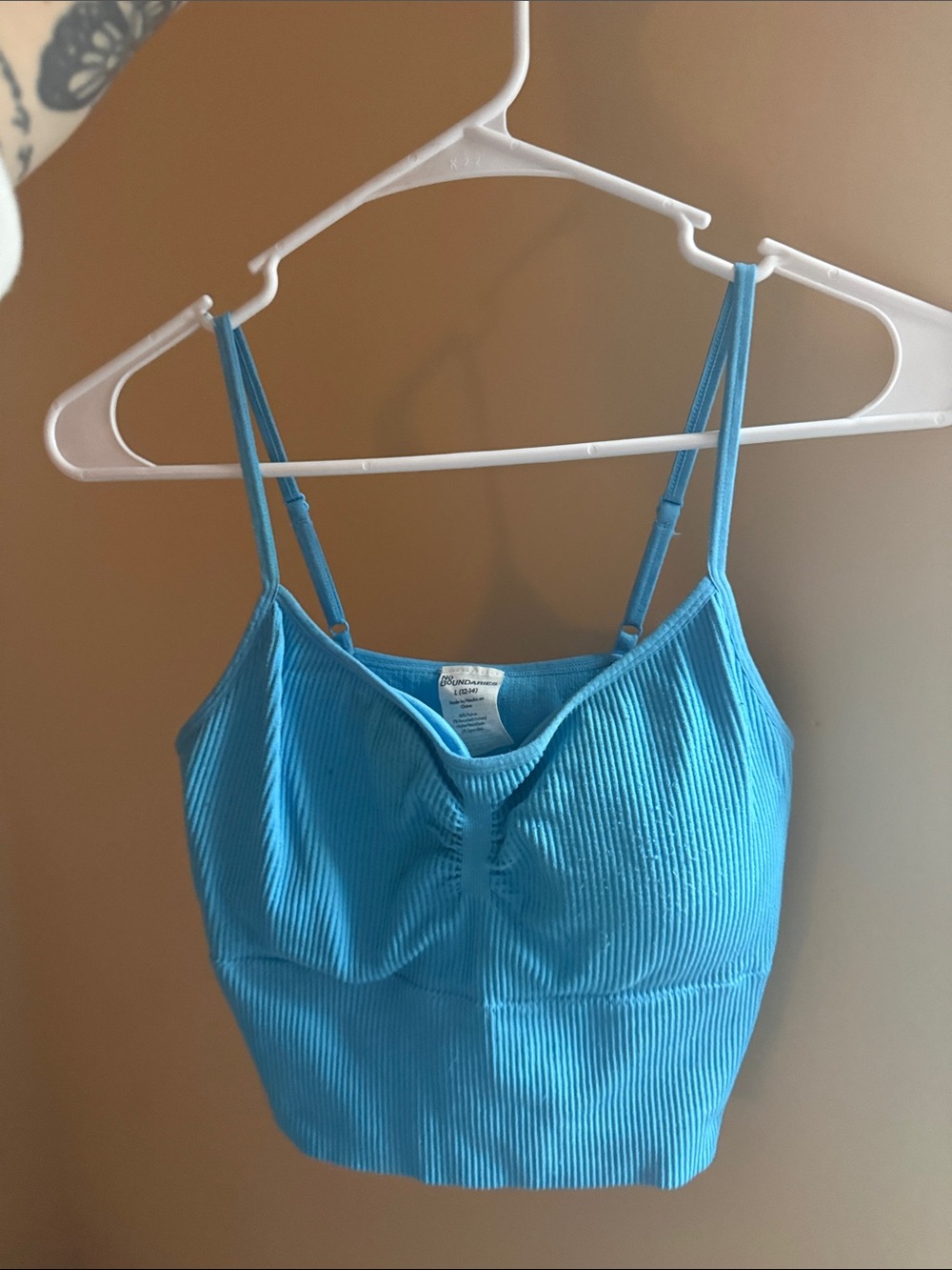 Blue Ribbed Tank Top